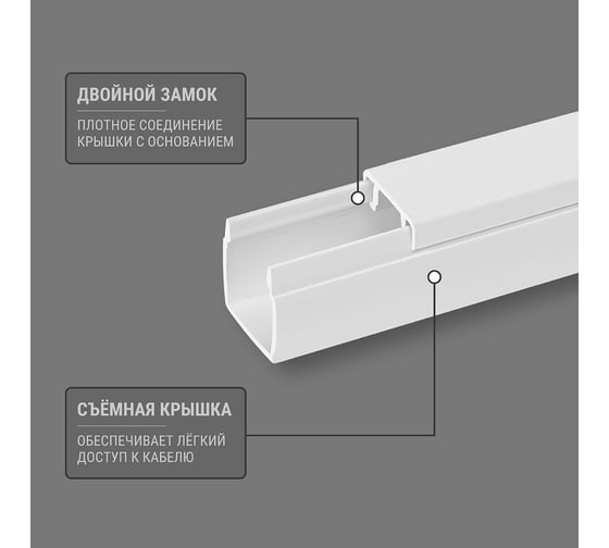 Кабель-канал TDM ELECTRIC белый 12х12, 2 метра, упаковка 72 штуки SQ0402-0001
