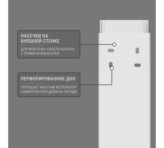 Кабель-канал TDM ELECTRIC белый 60х60, 2 метра, упаковка 9 штук, для кондиционеров SQ0402-0021