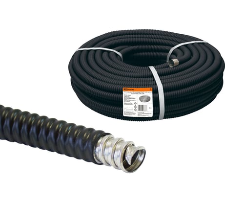 Металлорукав в ПВХ-изоляции TDM ELECTRIC РЗ-Ц-П нг d 50 черный 20м SQ0407-0250