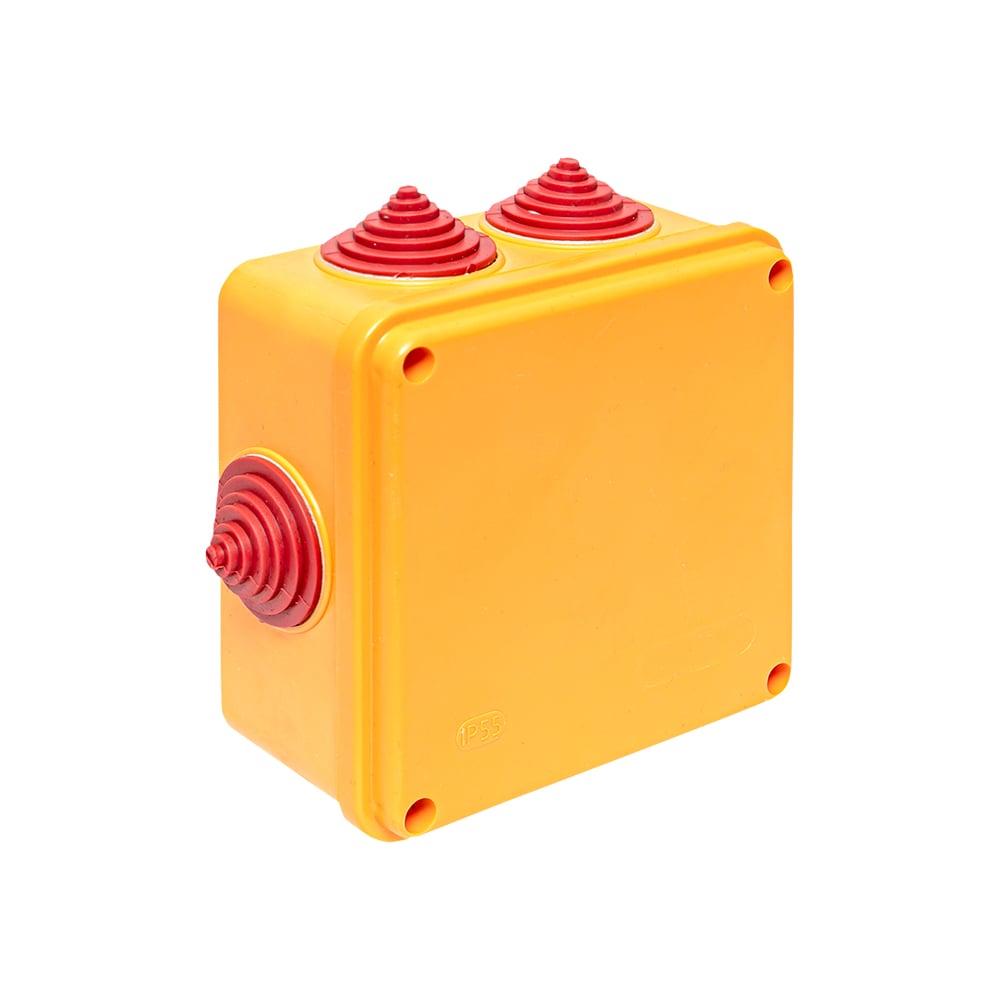 Огнестойкая коробка EKF 100x100x50мм IP55, 3 двойных клеммника 1,5-2,5 ...