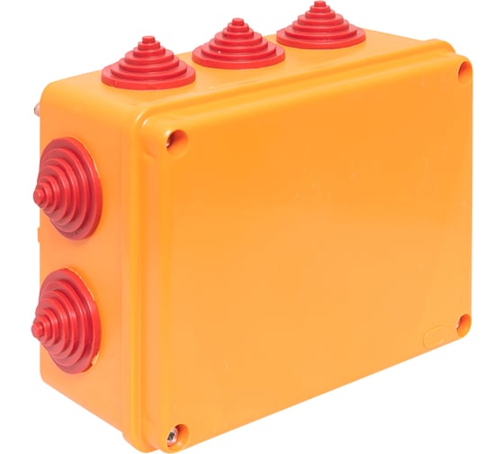 Огнестойкая коробка EKF 190x140x70мм IP55, 3 двойных клеммника 1,5-10 мм2 plc-kmrf-190-6-10