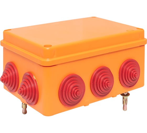 Огнестойкая коробка EKF 150x110x70мм IP55, 3 двойных клеммника 1,5-10 мм2 plc-kmrf-150-6-10