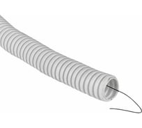 Гофрированная труба EKF ПВХ Plast с зондом d20мм 100м белая tg-z-20-100-white