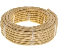 Легкая гофротруба ПВХ УРАЛ ПАК с протяжкой, под светлое дерево, 20 мм (10 м) ГФ-8104120-010