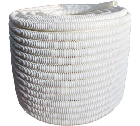 Легкая гофротруба ПВХ Урал ПАК с зондом белая 16 мм 100 м ГФ-0100916-100