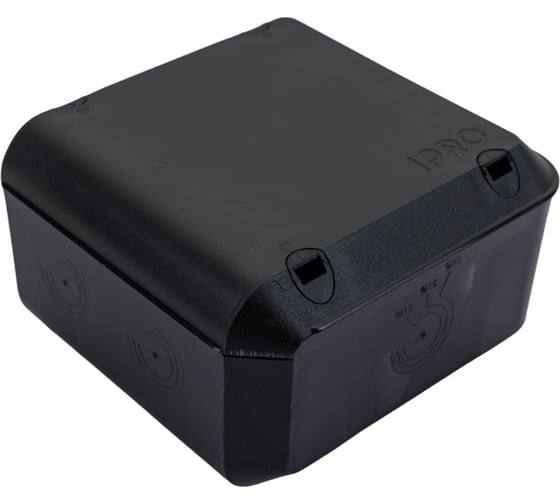 Распределительная коробка IPRO р100 ip67 черного цвета 12626