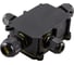 Распределительная коробка STEKKER LD524, водонепроницаемая на 4 выхода, 450V, 140x100x36, черный 49122 1