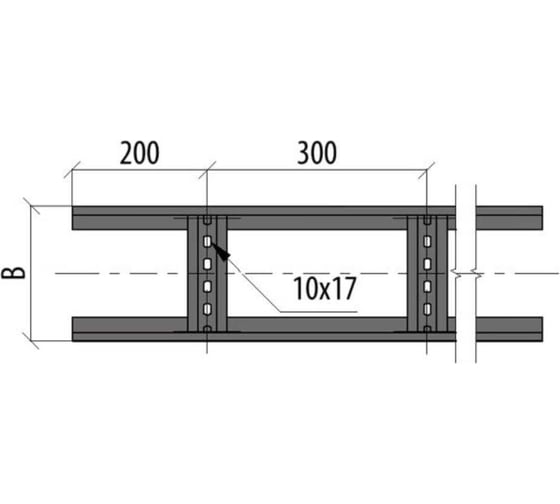 Лестничный лоток Система КМ 100x150x1,5 L3000 мм INOX304 N LO36260 LL100-150-1.5-3000 INOX304 N