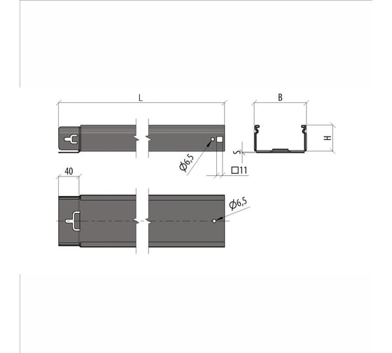 Неперфорированный лоток Система КМ 100x200x1,0 L3000 мм Быстрый монтаж ПЛЮС PL0369 LNplus100-200-1.0-3000