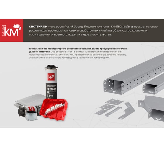 Перфорированный лоток Система КМ 50x400x1,2 L3000 мм Стандарт ПЛЮС INOX304 LPEplus50-400-1.2-3000 INOX304
