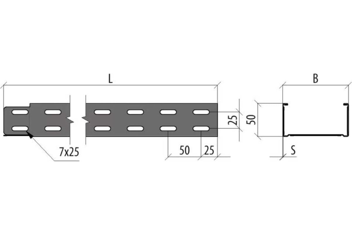 Перфорированный лоток Система КМ 50x150x1,0 L3000 мм Быстрый монтаж LP50-150-1.0-3000  - выгодная цена, отзывы, характеристики, фото - купить в Москве и РФ