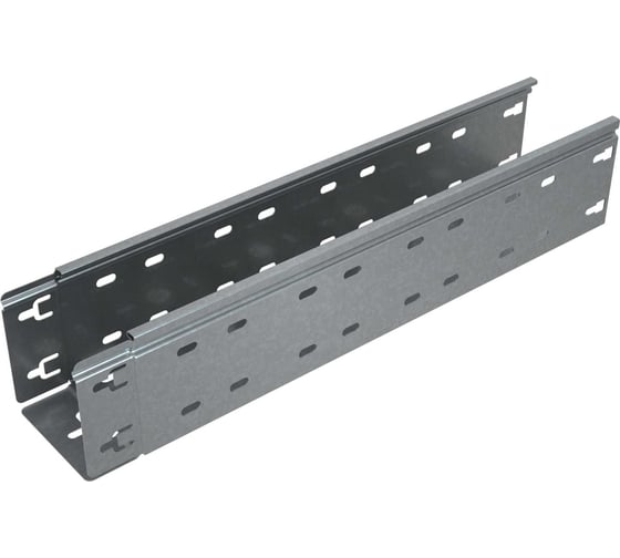 Перфорированный лоток Система КМ 100x300x1,2 L2000 мм Быстрый монтаж ПЛЮС HD LPplus100-300-1.2-2000 HD