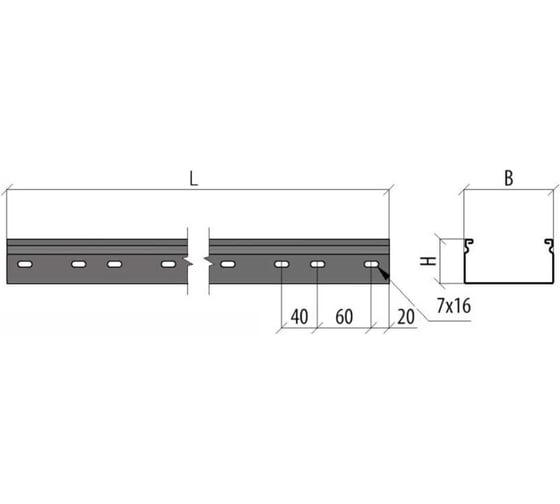 Перфорированный лоток Система КМ 50x50x1,5 L2000 мм Стандарт ПЛЮС INOX304 LPEplus50-50-1.5-2000 INOX304