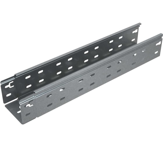 Перфорированный лоток Система КМ 80x150x0,7 L2500 мм Быстрый монтаж ПЛЮС INOX304 LPplus80-150-0.7-2500 INOX304 1