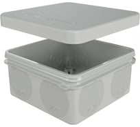 Коробка монтажная двухкомпонентная атмосферостойкая Greenel 80x80x40мм, IP67, серый GE42435