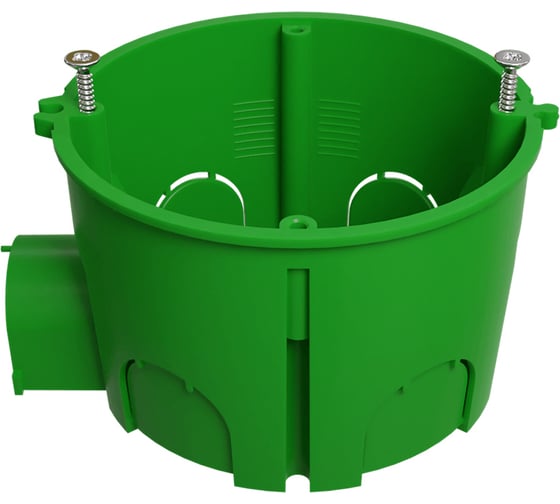 Установочная коробка GREENEL D68x45 одноух. для кирпичных стен, зеленая (250шт/уп) GE40004-10