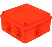 Распределительная коробка GREENEL наружного монтажа 100x100x50мм IP55, цвет-красный GE41234-06