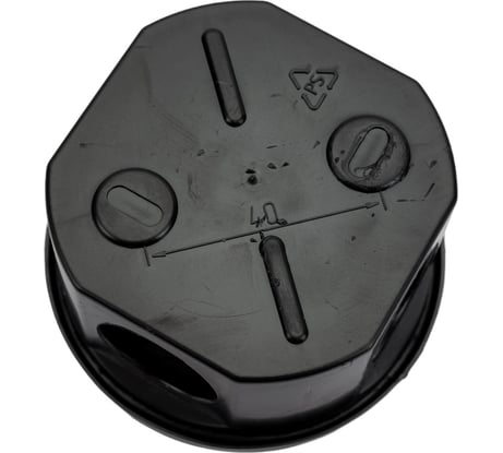 Распределительная коробка GREENEL наружного монтажа D75x40мм IP44, цвет-черный GE41237-05