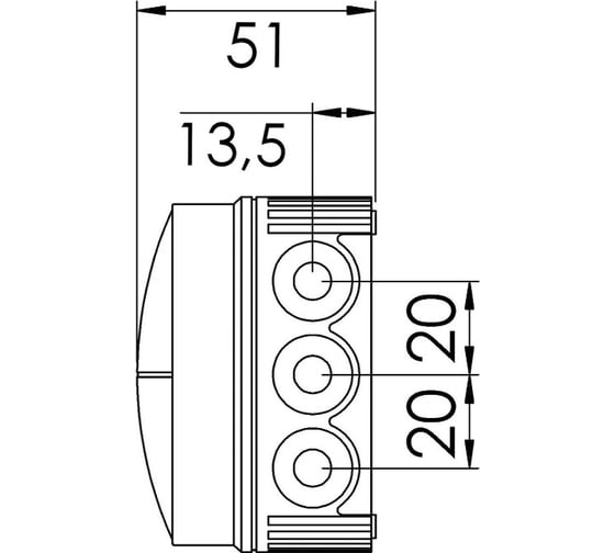 Распаечная коробка Wiska серая, ip66/67,76x76x51 108/5/LG