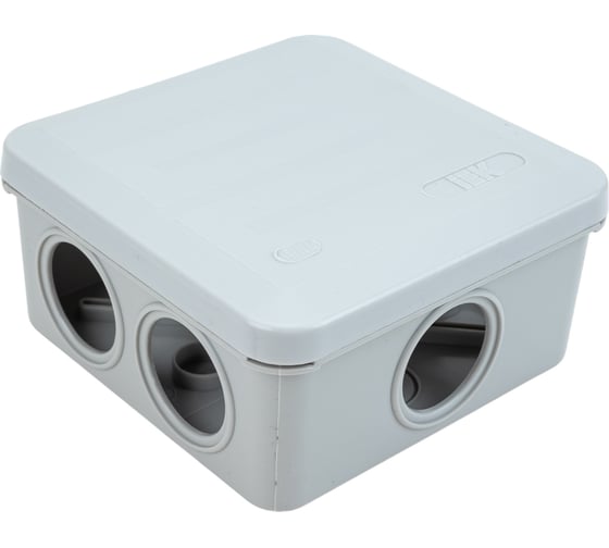 Коробка IEK КУП КМ41361 100x100x50мм ip44 6 вв. (7035) UKO21-100-100-050-K41-55U