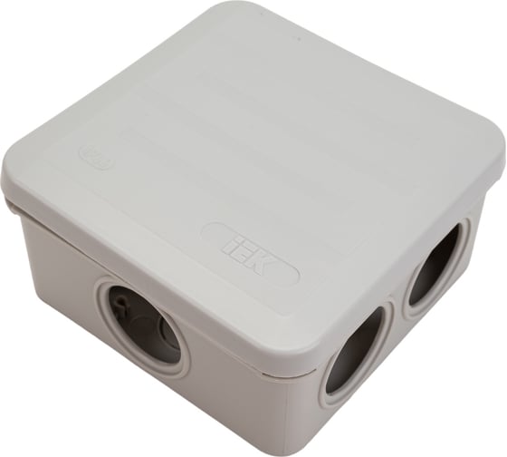 Коробка IEK КУП КМ41361 100x100x50мм ip44 6 вв. (7035) UKO21-100-100-050-K41-55U