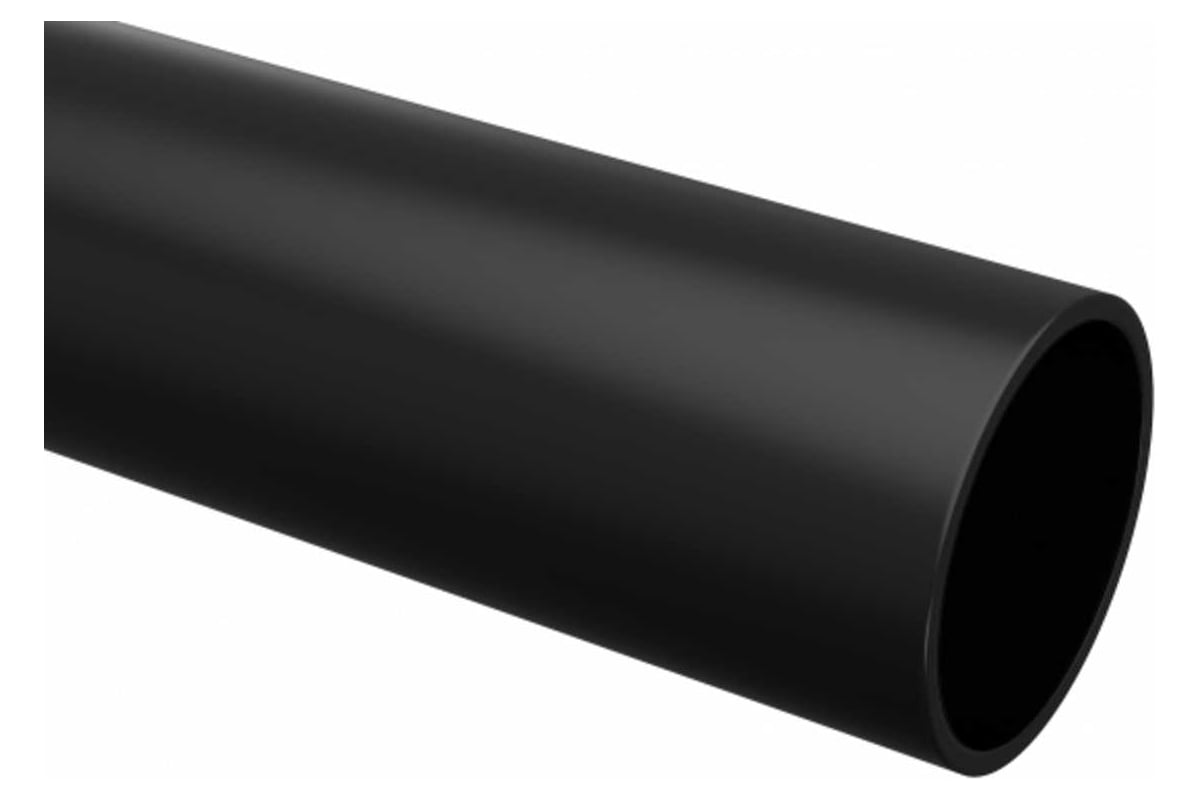 Жесткая гладкая пвх труба EKF d25 мм (2 м) (50 м/уп) черная trg-25b-2m .