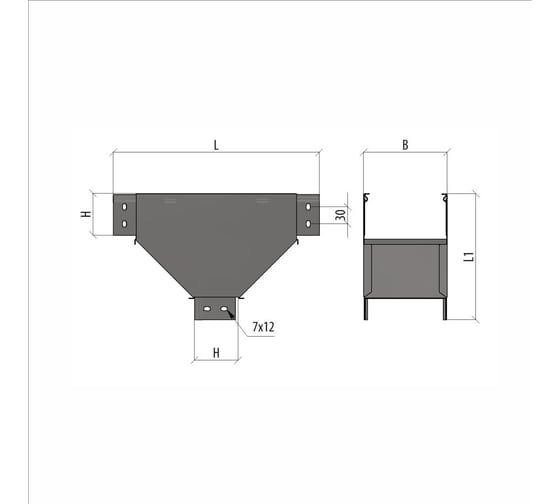Вертикальный Т-отвод Система КМ вниз 50x300 мм ПЛЮС INOX304 PL6229 TDVplus50-300 INOX304