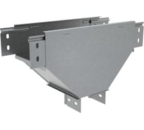 Вертикальный Т-ответвитель переходник Система КМ 80х300-200 мм c разворотом трассы на 90 градусов, ПЛЮС нижняя часть меньше исходной INOX304 PL6355 TDPSplus90-80-300-200 INOX304