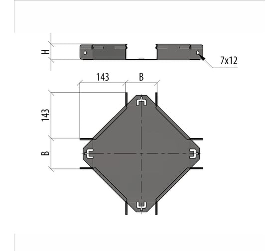 Х-разветвитель Система КМ 50х600 мм "ПЛЮС" INOX304 PL5729 XDplus50-600 INOX304