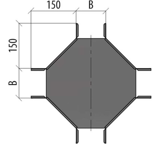 Х-разветвитель Система КМ 50х200 мм LO0123 XD50-200