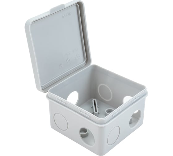 Распаечная коробка IEK КМ41238 80x80x50мм о/к ip54 7 вводов (7035) UKO31-080-080-050-K03-54