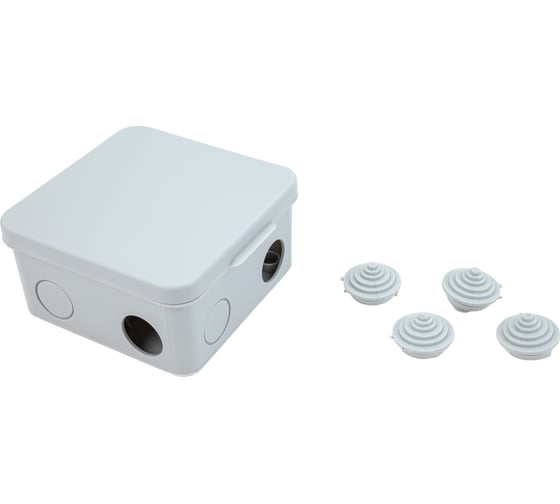 Распаечная коробка IEK КМ41238 80x80x50мм о/к ip54 7 вводов (7035) UKO31-080-080-050-K03-54