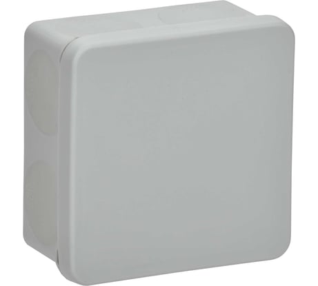 Распаячная коробка IEK км42455 о/п 100x100x50мм ip67 8 вв. серая UKO21-100-100-050-K41-66