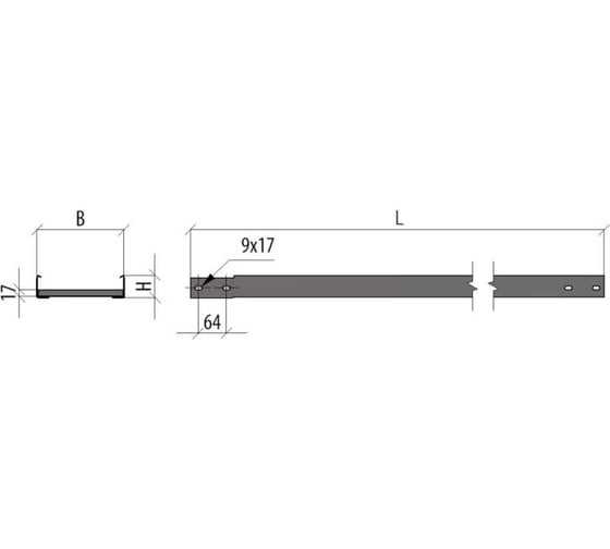 Лестничный лоток Система КМ 50x300x1,5 L2500 мм Быстрый монтаж LLS50-300-1.5-2500