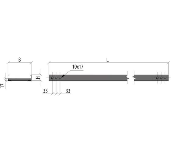 Лестничный лоток Система КМ 100x300x1,2 L2500 мм LL100-300-1.2-2500