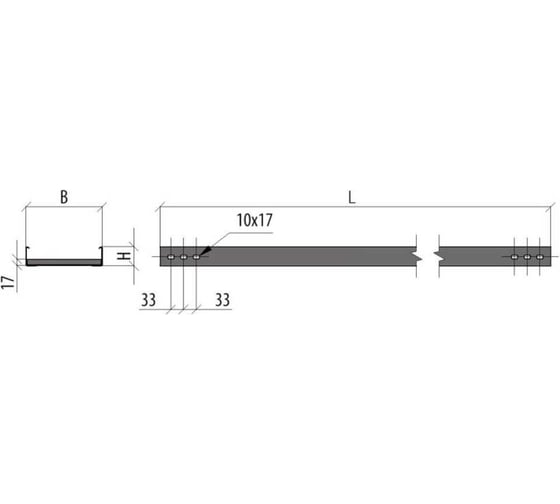 Лестничный лоток Система КМ 70x300x1,2 L2000 мм LL70-300-1.2-2000