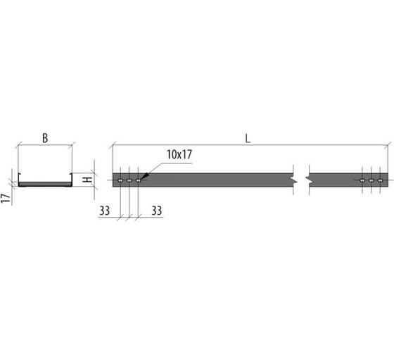 Лестничный лоток Система КМ 70x600x1,5 L2000 мм LL70-600-1.5-2000