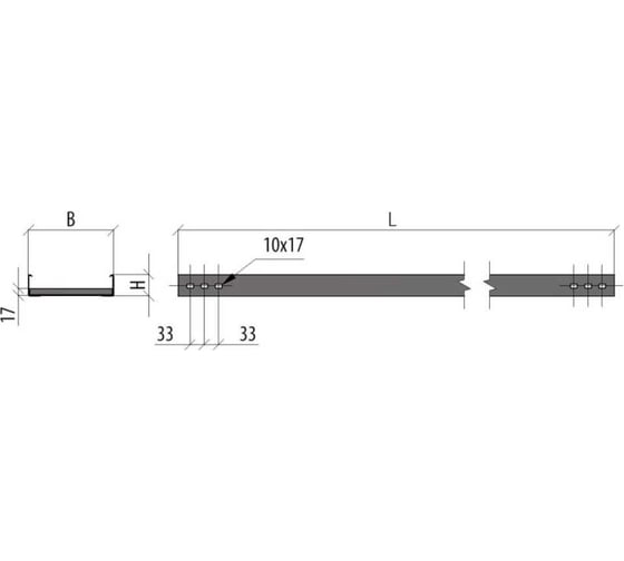 Лестничный лоток Система КМ 100x300x1,2 L3000 мм LL100-300-1.2-3000