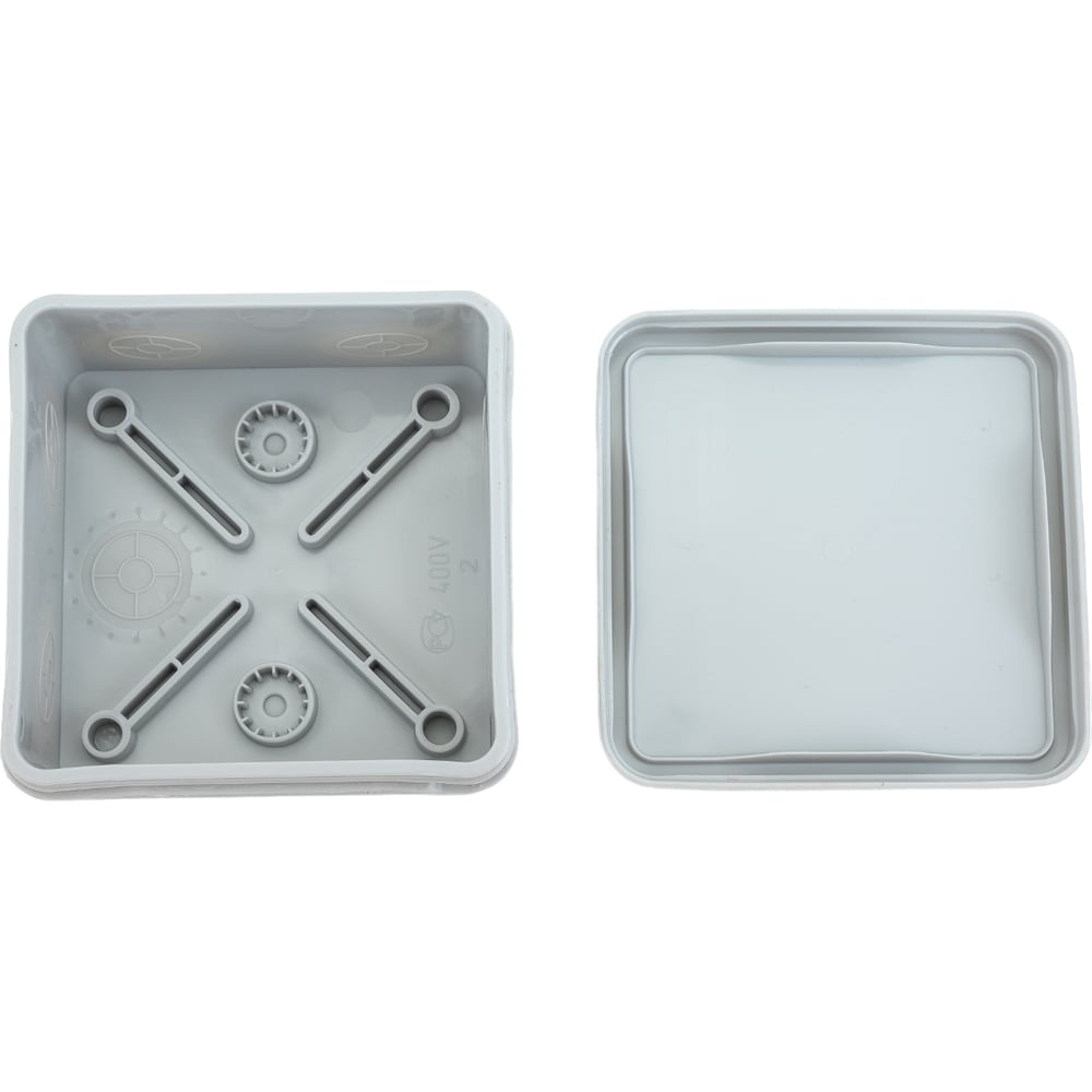 Распаячная коробка IEK км42435 о/п 80x80x40мм ip67 8 вв. серая UKO21 ...