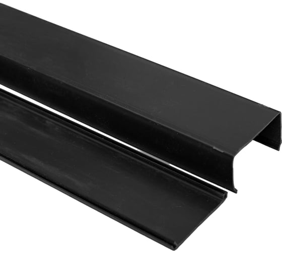 Кабельный канал EKF 40x25 24 м, черный, 12 штук по 2 метра kk-40-25b
