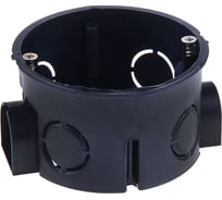 Монтажная коробка Урал ПАК УПс 68/45, (черная) саморезы, стыковочные узлы, инд.штрихкод КУ-50233068-200-i