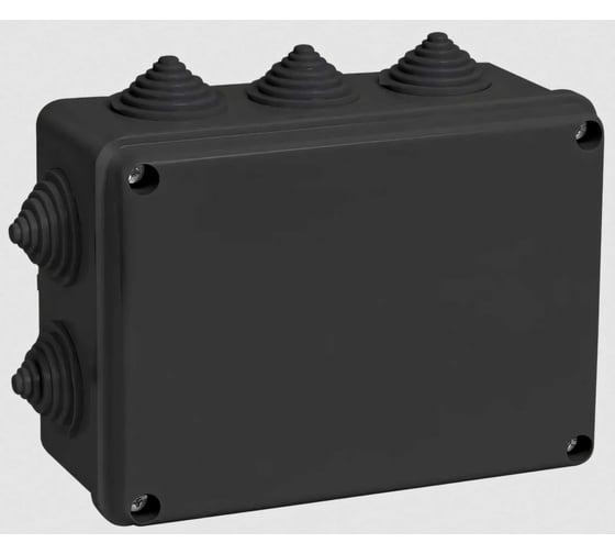 Распаячная коробка IEK км41241 150x110x70мм ip44 10 вв. черная UKO11-150-110-070-K02-44