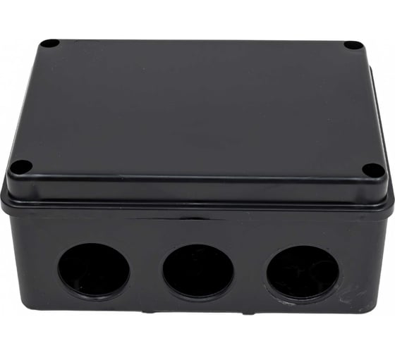 Распаячная коробка IEK км41241 150x110x70мм ip44 10 вв. черная UKO11-150-110-070-K02-44