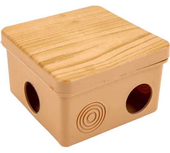Распаячная коробка IEK км 80x80x50мм о/к ip54 7 вв. сосна UKO31-080-080-050-K34-54