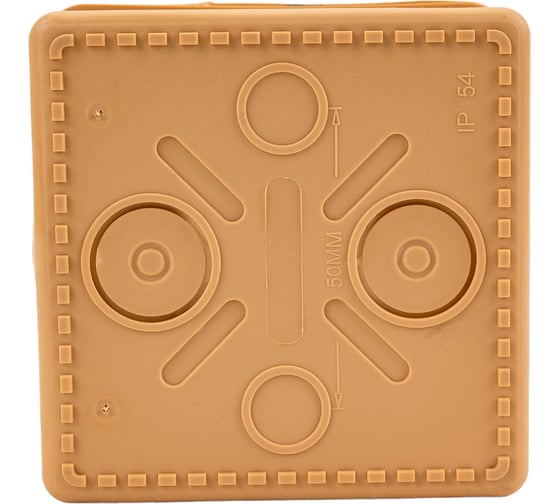 Распаячная коробка IEK км 80x80x50мм о/к ip54 7 вв. сосна UKO31-080-080-050-K34-54