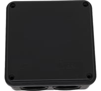 Распаячная коробка IEK км41233 100x100x50мм ip44 6 вв. черная UKO11-100-100-050-K02-44