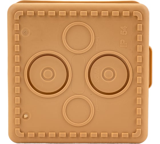 Распаячная коробка IEK км 65x65x50мм о/к ip54 4 вв. сосна UKO31-065-065-050-K34-54