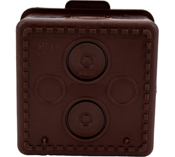 Распаячная коробка IEK км 65x65x50мм о/к ip54 4 вв. дуб UKO31-065-065-050-K24-54