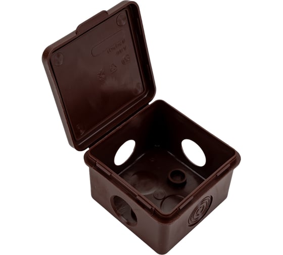 Распаячная коробка IEK км 65x65x50мм о/к ip54 4 вв. дуб UKO31-065-065-050-K24-54