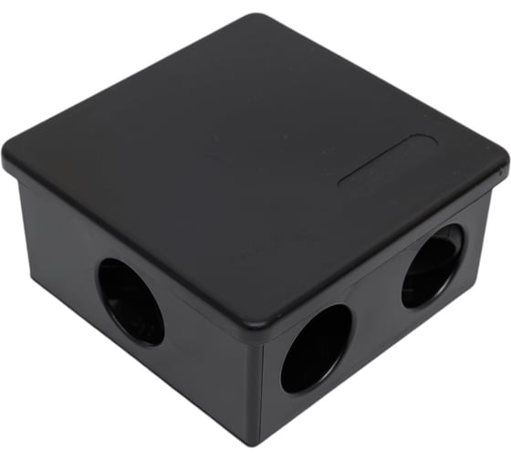 Распаячная коробка IEK км41235 85x85x40мм ip44 6 вв. черная UKO21-085-085-040-K02-44